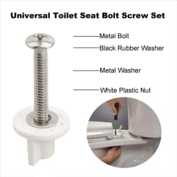 M6 Toilet Seat Hinge Bolt Screw Fixings Top Mounted Hinge Toilet Seat Parts Toilet Seat Hinge Bolt Screws Replace Bathroom Acces