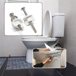 M6 Toilet Seat Hinge Bolt Screw Fixings Top Mounted Hinge Toilet Seat Parts Toilet Seat Hinge Bolt Screws Replace Bathroom Acces