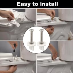 M6 Toilet Seat Hinge Bolt Screw Fixings Top Mounted Hinge Toilet Seat Parts Toilet Seat Hinge Bolt Screws Replace Bathroom Acces