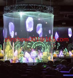 Transparent Holographic Mesh 3D Hologram Hologram Gauze 7mx30m Stage Projection Screen Outdoor Exhibition Museum Customizable
