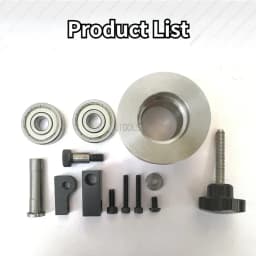 φ68*50mm Belt Grinder Aluminium Wheel with Sand Belt Adjustable Double Bearing Driven Wheel for Belt Sander Conveyor Guide Whee