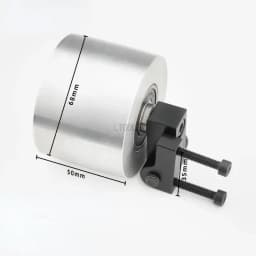 φ68*50mm Belt Grinder Aluminium Wheel with Sand Belt Adjustable Double Bearing Driven Wheel for Belt Sander Conveyor Guide Whee