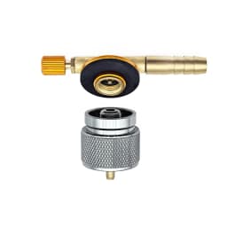 MAPP Gas Cylinder Adapter/ EN417 Gas Canister Adapter with 8mm Hose Barb Connector & Adjustable Valve for Welding Torch Burner