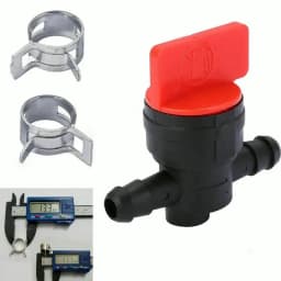 Petrol Oil Or Diesel Shut-off Valve Petrol Tap With 2 Clamps Petrol Diesel For 6-8mm Ø Hose Garden Tools Lawn Mower Parts