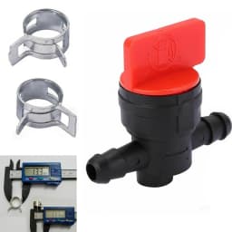 Petrol Oil Or Diesel Shut-off Valve Petrol Tap With 2 Clamps Petrol Diesel For 6-8mm Ø Hose Garden Tools Lawn Mower Parts