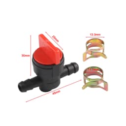 Petrol Oil Or Diesel Shut-off Valve Petrol Tap With 2 Clamps Petrol Diesel For 6-8mm Ø Hose Garden Tools Lawn Mower Parts