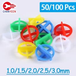 50/100Pcs Ceramic Tile Leveling System Spacers Clips Wedge for Tiling Fixing Floor Wall Gap Leveling System Construction Tools