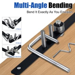 Manual Rebar Bender for 1-8mm Steel Wire Multi Angle Bending Tool High Carbon Steel Easy Install Durable Heavy Duty