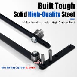 Manual Rebar Bender for 1-8mm Steel Wire Multi Angle Bending Tool High Carbon Steel Easy Install Durable Heavy Duty