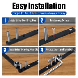 Manual Rebar Bender for 1-8mm Steel Wire Multi Angle Bending Tool High Carbon Steel Easy Install Durable Heavy Duty
