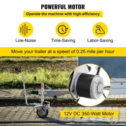 12V Motorised Jockey Wheels Electric Power Mover Maneuver Trailer Boat 350W Striker Power Jockey Wheel Foldable