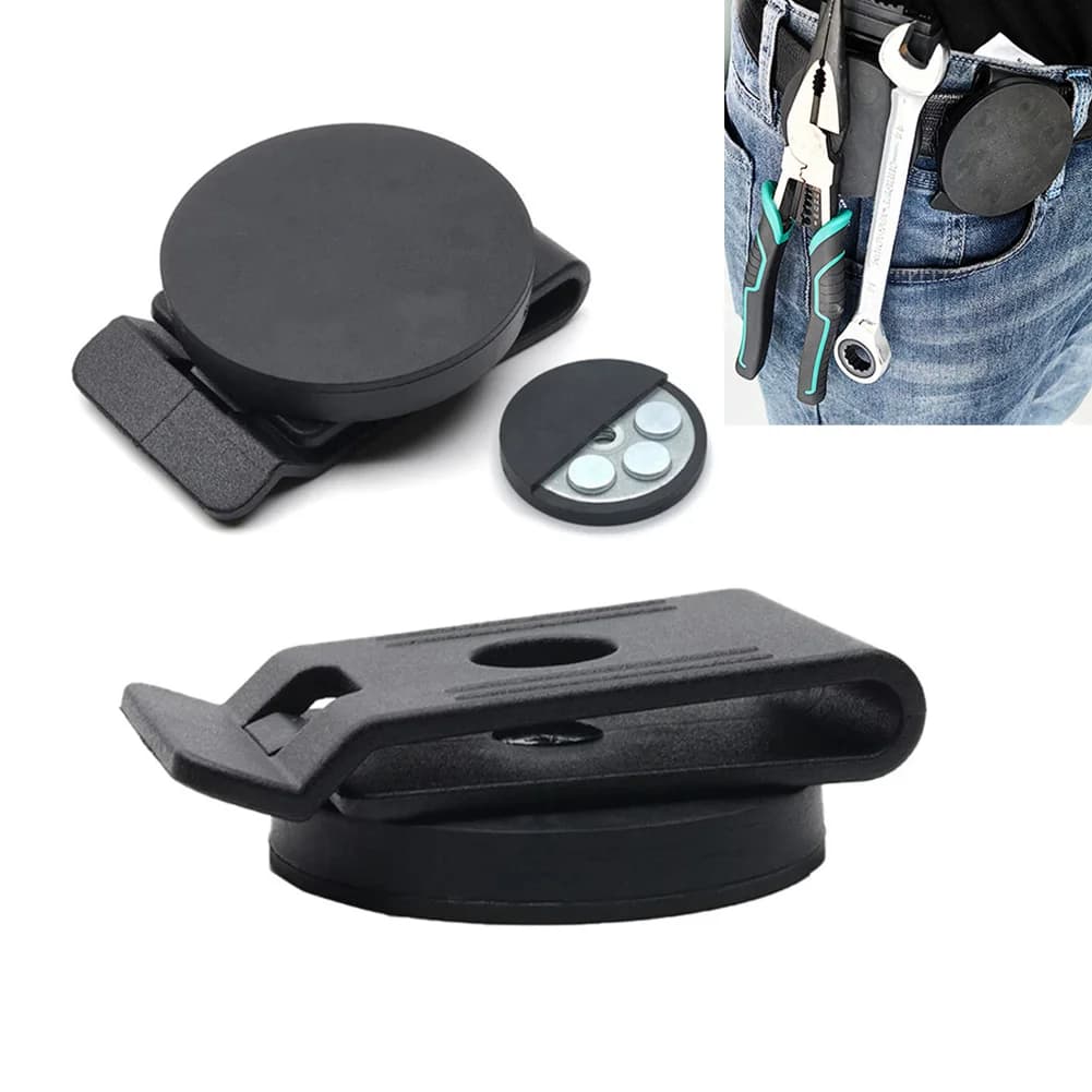Magnetic Suction Belt Clip Tool Holster Non-Slip Heavy-Duty Magnetic For Wrench Screwdrivers Adjustable Belt Buckle Tool Clip