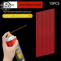 10pcs Spray Can Extension Straw Replacement Accessories Rust Remover Lubricant Spray Straws 12/25/50cm Cleaning Agent Small Tube