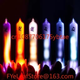 99.999% pure rare luminescent gas element seriesMulti piece sealed glass tube containing