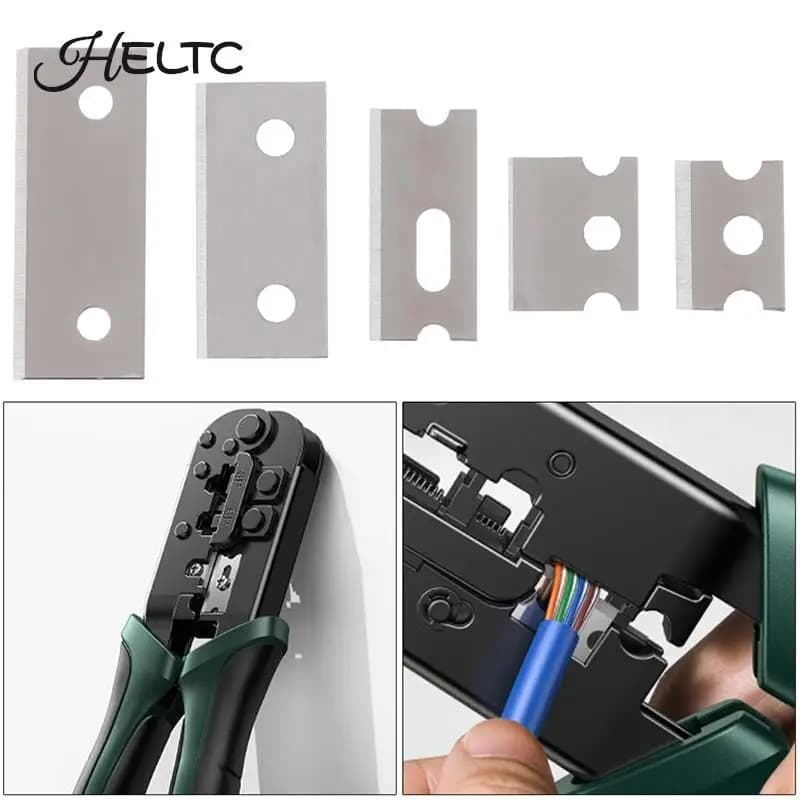 10Pcs Metal Network Clamp Blade Ethernet Cable Plier Replace Blade Network Power Crimper Accessories