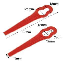 20Pcs Plastic Grass Trimmer Blades For Einhell Cordless Grass Trimmer GE-CT 18 Gardening Power Tools Part Lawn Mower Replacement