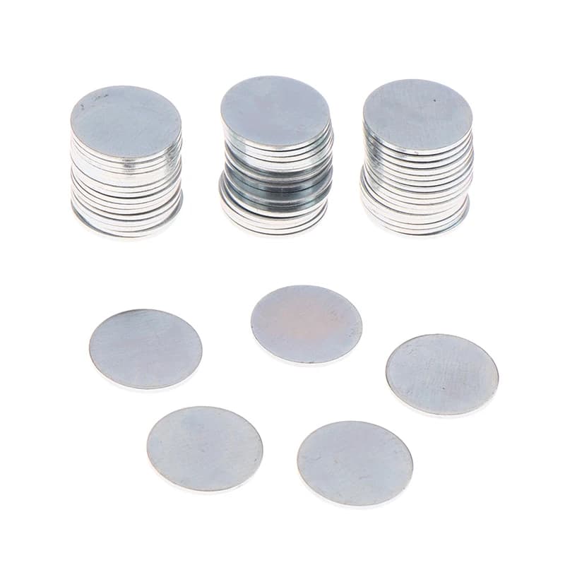 Round Galvanized Sheet Iron Pieces for DIY Crafts, Pack of 50/100