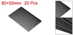 Uxcell 20Pcs Blank Metal Card 100x60x0.4mm Brushed 201 Stainless Steel Plate for DIY Laser Printing Engraving Dark Gray Silver