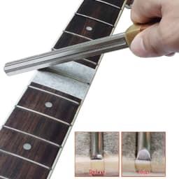 Guitar Fret Crowning File Diamond Guitar Fret Repairing Tool Luthier Tool Fret File Neck Protector Sheet For Ukuleles Bass Banjo