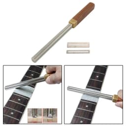 Guitar Fret Crowning File Diamond Guitar Fret Repairing Tool Luthier Tool Fret File Neck Protector Sheet For Ukuleles Bass Banjo