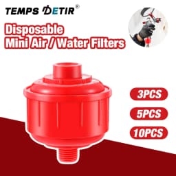 Mini Disposable Air Water Filter, Oil Water Separator, Air Line Filter Spray Gun Filter 1/4 Inch Thread for Spray Guns/Air Tools