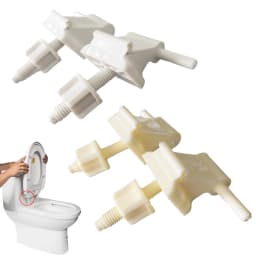 Toilet Seats Hinge Bolts Set Plastic White Toilet S-Eat Hinge Replacement Kit Toilet Seats Fastener Bathroom Accessories
