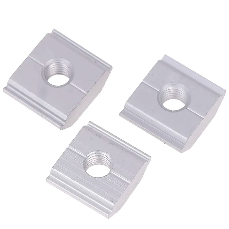 5pcs 21.2mm 22.3mm 23.7mm Solar Panel Mounting Aluminum Alloy Bracket End Mid Clamp T-Blocks Square Nuts M8 T-Sliding Nut