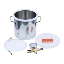 Stainless Steel Vacuum Chamber Gallon Vacuum Defoaming Barrel 6L Vacuum Degassing Chamber Silicone AB 20CM