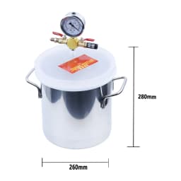 Stainless Steel Vacuum Chamber Gallon Vacuum Defoaming Barrel 6L Vacuum Degassing Chamber Silicone AB 20CM