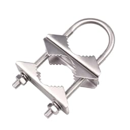 【LM】M6 U Bolts Mounting Hardware Heavy Duty Anti-Rust Mast To Mast Clamp V Jaw Block Mount Bracket Kit For Outside Home Antenna