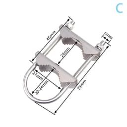 【LM】M6 U Bolts Mounting Hardware Heavy Duty Anti-Rust Mast To Mast Clamp V Jaw Block Mount Bracket Kit For Outside Home Antenna