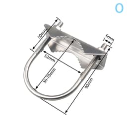 【LM】M6 U Bolts Mounting Hardware Heavy Duty Anti-Rust Mast To Mast Clamp V Jaw Block Mount Bracket Kit For Outside Home Antenna