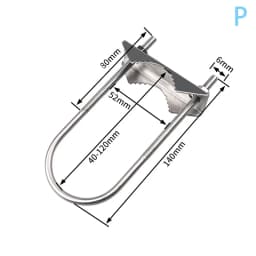 【LM】M6 U Bolts Mounting Hardware Heavy Duty Anti-Rust Mast To Mast Clamp V Jaw Block Mount Bracket Kit For Outside Home Antenna