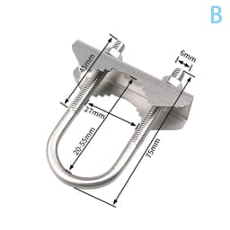 【LM】M6 U Bolts Mounting Hardware Heavy Duty Anti-Rust Mast To Mast Clamp V Jaw Block Mount Bracket Kit For Outside Home Antenna