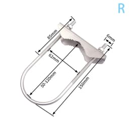 【LM】M6 U Bolts Mounting Hardware Heavy Duty Anti-Rust Mast To Mast Clamp V Jaw Block Mount Bracket Kit For Outside Home Antenna