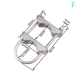 【LM】M6 U Bolts Mounting Hardware Heavy Duty Anti-Rust Mast To Mast Clamp V Jaw Block Mount Bracket Kit For Outside Home Antenna