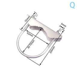 【LM】M6 U Bolts Mounting Hardware Heavy Duty Anti-Rust Mast To Mast Clamp V Jaw Block Mount Bracket Kit For Outside Home Antenna