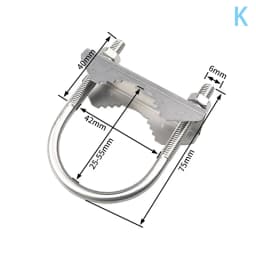 【LM】M6 U Bolts Mounting Hardware Heavy Duty Anti-Rust Mast To Mast Clamp V Jaw Block Mount Bracket Kit For Outside Home Antenna