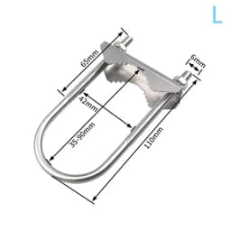 【LM】M6 U Bolts Mounting Hardware Heavy Duty Anti-Rust Mast To Mast Clamp V Jaw Block Mount Bracket Kit For Outside Home Antenna