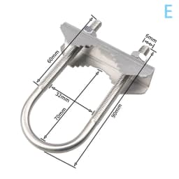 【LM】M6 U Bolts Mounting Hardware Heavy Duty Anti-Rust Mast To Mast Clamp V Jaw Block Mount Bracket Kit For Outside Home Antenna