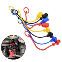 2 Set 1/2 Hydraulic Quick Disconnect Fitting Dust Cap For ISO-A Hydraulic Coupler Hydraulic Quick Connector Coupling Dust Cover
