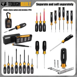 TOUGHBUILT High Hardness Aluminum Alloy Steel Cutter Head High Torque Rubber Handle Screwdriver Sold Separately Hand Tools