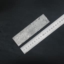 120 Layers Stainless Damascus Steel Billet Bar, Knife Making, Tool Making Steel Blank, Hardened HRC62. No Core.