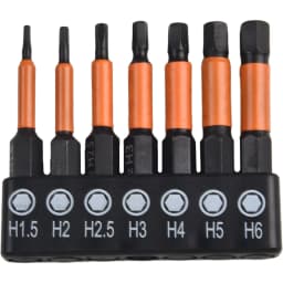 7PC Magnetic Hex Head Wrench Drill Bit Set 1/4 Bit Set H1.5-H6 Inner Hexagonal Shank Screwdriver Head Hand Repair Tools
