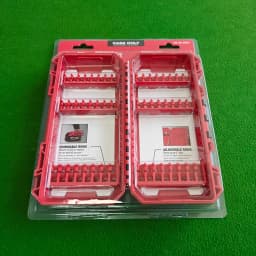 Milwaukee Tool Box Collection 1/4 Inch Hex Shank Bits Storage Case Empty Durable Clear Lid Portable Screwdriver Bit Organizer
