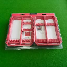 Milwaukee Tool Box Collection 1/4 Inch Hex Shank Bits Storage Case Empty Durable Clear Lid Portable Screwdriver Bit Organizer