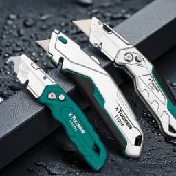 Universal Carpet Knife, Retractable Utility Knife with Blade Storage, Professional Heavy Duty Cutter Knife with 10 Blades
