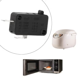 {PH}5PCS KW1-103 Microwave Oven Door Switch Fit For Microwave Washing Machine Rice Cooker 16A 250V 2 Pins.