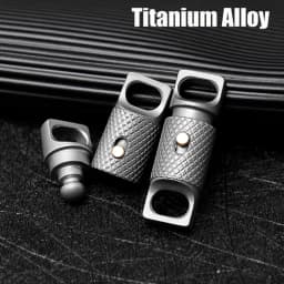 Titanium Alloy Knurling Keychain Quick Dismantling 360 Degree Rotation Portable Firmness Corrosion Resistance Outdoor EDC Tool