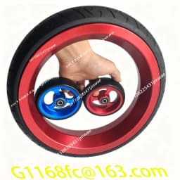 Wheelchair Front Wheel with Bearing 4 Inch Universal PU Solid Wheel Aluminum Alloy Material Bearing Aperture 8mm